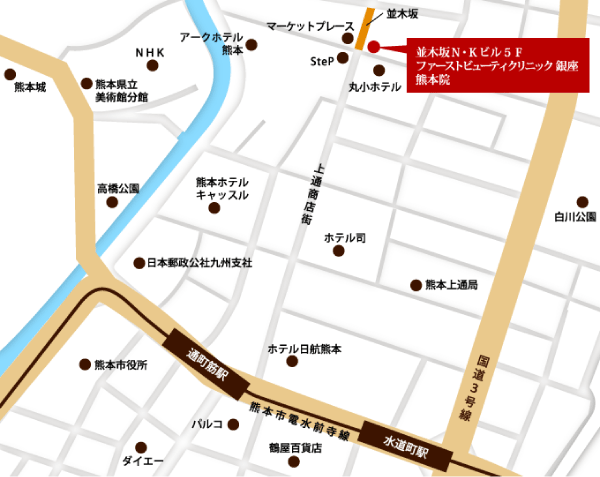 地図：熊本・上通院
